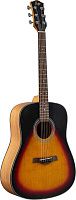FLIGHT D-175 SB  акустическая гитара, верхняя дека ель, корпус сапеле, цвет санберст