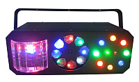 XLine Light GOBO GALAXY Светодиодный прибор. 4х1 Вт RGBW (эффект дэрби), 8х1 Вт RGBA GOBO LED, 8х1 Вт RGBA WASH LED, красный и зеленый лазеры