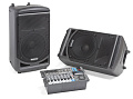Samson XP1000B Мобильный звуковой комплект: 2 акустических системы 10"+1", 2*500 Вт, Bluetooth, USB для беспроводной системы Stage XPD