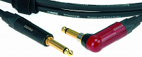 KLOTZ TIR-0450PSP готовый инструментальный кабель 4.5м, серия TITANIUM, джек моно Neutrik - джек моно Neutrik 'silent' угловой,, контакты позолочены, цвет черный (sw)