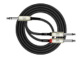 Kirlin Y-336PR 1M BK кабель Y-образный 1 м, 1/4" стереоджек - 2 x 1/4" моноджек