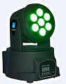 BIG DIPPER LM70 Моторизированный светодиодный мини-прожектор, 7 светодиодов (по 8 Вт) 4-в-1 (красный, , зеленый, синий, белый)