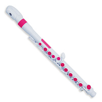 NUVO jFlute - White/Pink  флейта, материал АБС-пластик, цвет белый/розовый, в комплекте: мундштук, колено ре, смазка, чехол, тряпочка для протирки, дополнительные клавиши