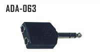 STANDS & CABLES ADA063  переходник 2 X стерео джек мама 6.3 мм -> стерео джек папа 6.3 мм