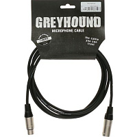 Klotz GRG1FM01.5  GREYHOUND микрофонный кабель, XLR(F) XLR(M), длина 1.5 метра, черный, разъемы Klotz