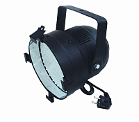 Eurolite LED PAR-56 RGB 5mm, short, black Светодиодный прожектор(151 LEDs), угол раскрытия луча 21 гр, синтез цвета RGB, управление DMX512 (5 каналов), встроенный микрофон.Цвет -чёрный.