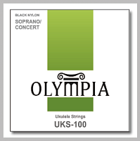 Olympia UKS100 Струны для укулеле сопрано/концерт, чёрный нейлон