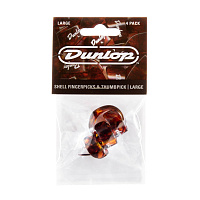 Dunlop 9020TP Plastic Fingerpick 4Pack когти, размер L, 3 шт. + 1 шт. на большой палец