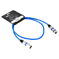 Invotone ACM1101/B Микрофонный кабель, XLR F  XLR M, длина 1 метр, цвет синий