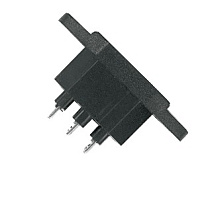Proel AE100 Разъем панельный сетевой EEC CA 250В/10А, 3-х контактный, "папа". Цвет: черный.