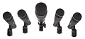 SAMSON DK705 комплект микрофонов для барабанов, Q71 Kick Drum Mic - 1 шт., Q72 Tom/Snare - 4 шт., держатели для обода в наборе, в пластиковом кейсе