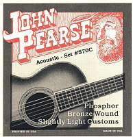 John Pearse 570 струны для акустической гитары .011, .015, .022, .030, .042, .052, фосфор/бронзовая навивка