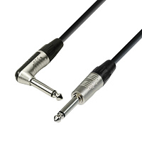 Adam Hall K4 IPR 0300  инструментальный кабель 6.3 мм Jack Mono - 6.3 угловой Jack Mono, REAN, длина 3 метра