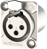 ROXTONE RX3FDWP-NG Разъем XLR панельный "мама" 3-контактный, цвет серебро, влагостойкий (IP65)