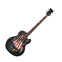 Dean MAKOB GLORY  электроакустическая  бас-гитара, мензура 34", EQ, тюнер, графика "американский флаг"