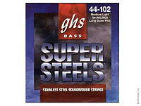 GHS ML5000 Струны для бас-гитары, 44-63-80-102, круглая обмотка, нержавеющая сталь с покрытием
