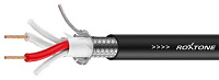 ROXTONE DMX025/100 Black Кабель DMX из бескислородной меди в бухте 100 метров, D: 5.5 мм, 2x0,25 кв.мм,  AWG 24, экранирование: 100% (сетка из луженой меди 128х0,10 мм + алюминиевая фольга AL/PT), цвет черный 