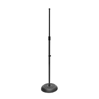 OnStage MS7201B  микрофонная стойка прямая, круглое основание, регулируемая высота, цвет черный