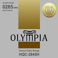 Olympia HQC2845H струны для классической гитары, чистый нейлон, сильное натяжение, посеребренная обмотка, калибр: 28-33-41-30w-36-44