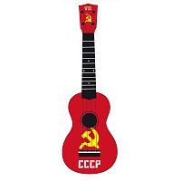 WIKI UK/CCCP укулеле сопрано, липа, рисунок "флаг СССР", чехол в комплекте