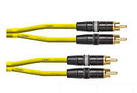Cordial CEON DJ RCA 0,6 Y аудиокабель 2 RCA - 2 RCA, длина 0.6 м, цвет желтый