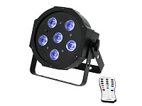 EUROLITE LED SLS-603 TCL + UV Floor Плоский прожектор с 3 х 1 Вт 3-в-1 светодиодами (RGB) и одним 3 Вт УФ-светодиодом