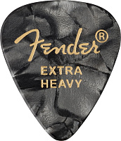 FENDER 351 Shape Premium Picks Extra Heavy Black Moto 12 Count набор медиаторов, 12 шт., цвет черный