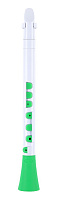 NUVO DooD (White/Green) блокфлейта DooD, материал пластик, цвет белый/зелёный, в комплекте кейс, запасные трости