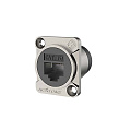 ROXTONE RAE8FD-C6A-S Разъем RJ45 (CAT6a) панельный, тип D, цвет черный, версия с заземлением