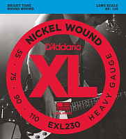 D'ADDARIO EXL230 струны для 4-струнной бас-гитары, никель, Supersoft, Long, 55-110