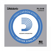 D'ADDARIO PL008 - Plain Steel одиночная струна .008