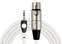 Kirlin LGA-594L 3M WH кабель микрофонный 3 м, XLR "мама" - 3.5 мм стерео мини-джек