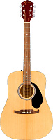 FENDER FA-125 DREADNOUGHT WALNUT акустическая гитара, цвет натуральный, в комплекте чехол