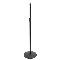 OnStage MS9212  микрофонная стойка, прямая, круглое основание, регулируемая высота, черная