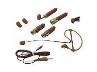 Samson SE50C Головная гарнитура SE50 (цвет коричневый) с миниатюрным конденсаторным всенаправленным микрофоном, в комплекте: 4 переходника, кабель, ветрозащиты (3 шт.), клипса, кейс