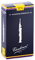 Vandoren SR2035 трости для сопрано-саксофона , традиционные (синяя пачка), №3.5, (упаковка 10 шт.)