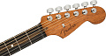 FENDER American Acoustasonic Jazzmaster Tungsten моделирующая полуакустическая гитара, цвет черный, чехол в комплекте
