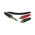 Klotz AY3-0200 кабель стереоджек 6,3 мм - 2хRCA, длина 2 метра 