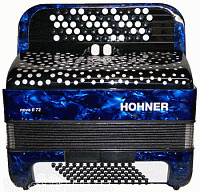 HOHNER Nova II 72 (A4264) blue - кнопочный аккордеон 3/4, двухголосный