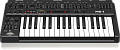 Behringer MS-1-BK аналоговый синтезатор, 32 полноразмерных полувзвешенных клавиши, аналоговые VCO, VCF и VCA, фильтр нижних частот, цвет черный