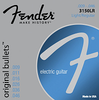 FENDER STRINGS NEW ORIGINAL BULLET 3150LR PURE NKL BLT END 9-46, струны для электрогитары, никель