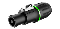 ROXTONE RS4FP-Green Разъем кабельный типа speakon, 4-контактный, "female", контакты: никелированная латунь. Цвет черно-зеленый
