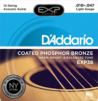 D'ADDARIO EXP38 Light 10-47 Струны для 12-струнной гитары