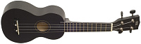 WIKI UK10S/BK  гитара укулеле сопрано, клен, цвет черный матовый, чехол в комплекте