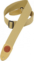 LEVY'S MSSC8-TAN  Ремень для гитары, 5 см, хлопок, замшевые наконечники, цвет светло-коричневый