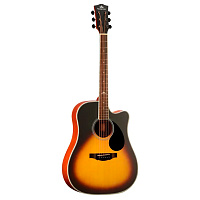 KEPMA D1C Sunburst акустическая гитара, цвет санберст глянцевый