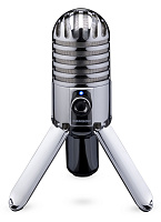 SAMSON METEOR USB настольный студийный конденсаторный микрофон с большой диафрагмой, выход на наушники, регулировка громкости, аудиоинтерфейс 16 бит, 44.1/48 кГц, Skype