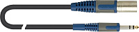 QUIK LOK RKSM344-5 микрофонный кабель Superflex с разъемами XLR "папа"  Stereo Jack, 5 метров, цвет черный, серия Rok Solid