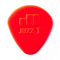 Dunlop 47R1N Nylon Jazz I 24Pack медиаторы, круглый кончик, толщина 1,1 мм, цвет красный, 24 шт.