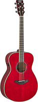 Yamaha FS-TA RR  трансакустическая гитара, цвет Ruby Red, корпус концертный